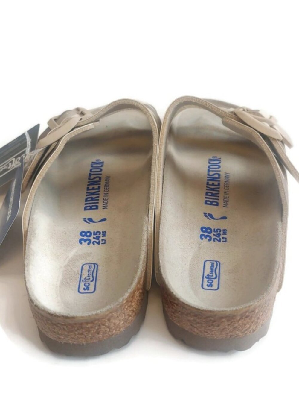 Birkenstock Womens Size 7 Arizona Birko-Flor Sandals Desert Soil Gray Taupe Camo - Picture 7 of 9